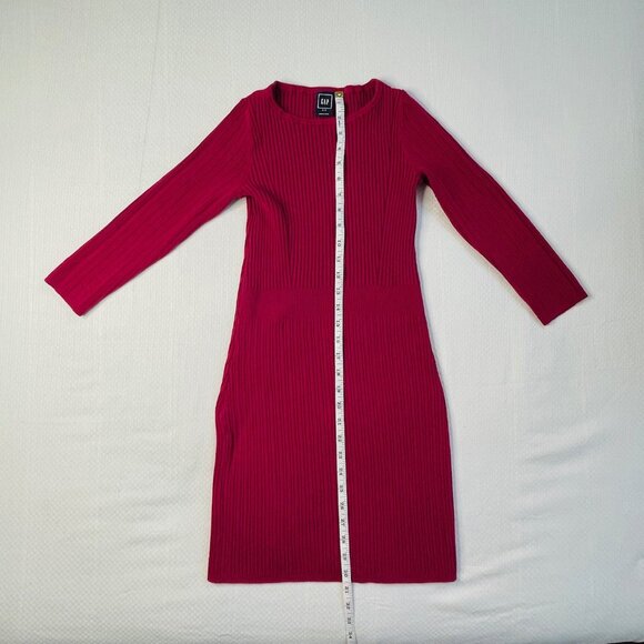 GAP Ribbed Knit Sweater Dress – Red – Size Small - Picture 3 of 5